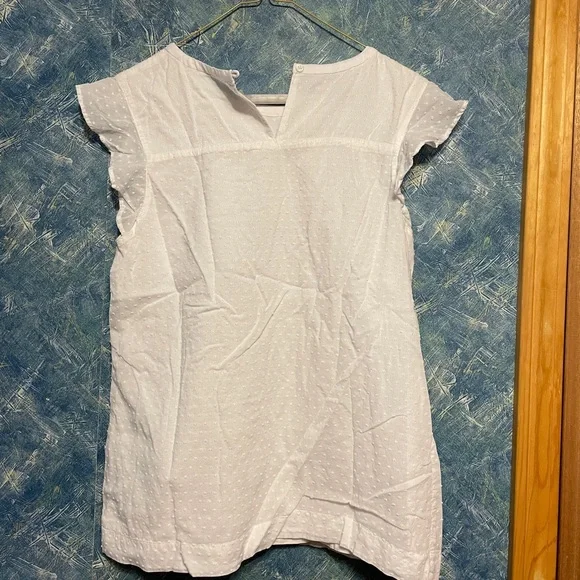 Cotton White Polka Dot Top S - Picture 5 of 8